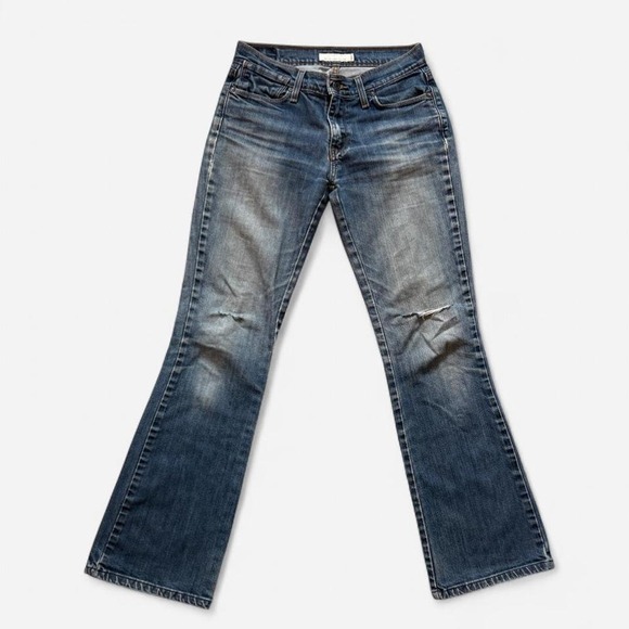 Levi's Denim - Levi's Retro Bootcut Flare Lift 544 Women 4 S Faded Distressed Ripped Y2K Style